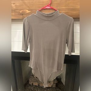 Women's Green Half Sleeve Bodysuit